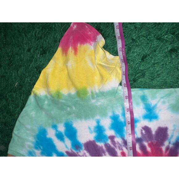 Basics Rainbow Spiral Tie Dye Shirt Pacsun PS Short Sleeve Y2K 2000s Medium - Picture 7 of 8